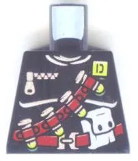 Torso Dino Vest with Dark Red Harness, 4 Bullets Pattern