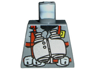 Torso Dino Vest with Red Harness and Silver Binoculars Pattern