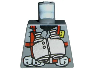 Torso Dino Vest with Red Harness and Silver Binoculars Pattern