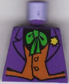 Torso Batman Suit with Orange Vest, Green Tie, Yellow Flower Pattern