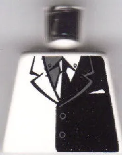 Torso Batman Suit with Black Half Panel, Tie Pattern