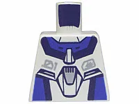Torso Exo-Force Dark Royal Blue Panels with Black Edges and Silver Badge Pattern