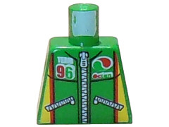 Torso Octan Logo Racing Jacket with Zippers and 'TEAM 96' Pattern