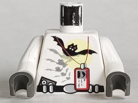 Torso Studios Vampire, Bat and ID Card Pattern / White Arms / Dark Gray Hands