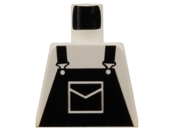 Torso Overalls Black with Pocket Pattern