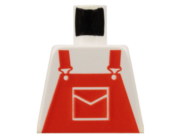 Torso Overalls Red with Pocket Pattern