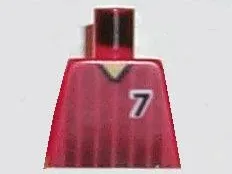 Torso Soccer Black Fading Stripes and Number 7 Front and Back Pattern
