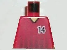Torso Soccer Black Fading Stripes and Number 14 Front and Back Pattern