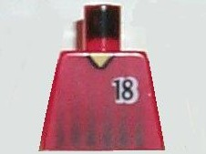 Torso Soccer Black Fading Stripes and Number 18 Front and Back Pattern