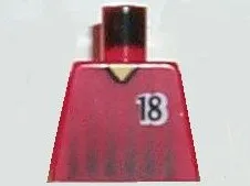 Torso Soccer Black Fading Stripes and Number 18 Front and Back Pattern