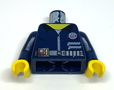 Torso Alpha Team Logo, Shirt with Zipper, Utility Belt and Gauge Pattern / Dark Blue Arms / Yellow Hands