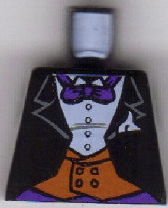 Torso Batman Suit with Orange Vest, Purple Bow Tie Pattern