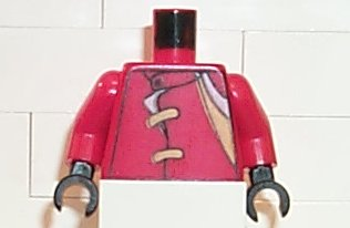 Torso Racers Jacket with Straps, Orange/Yellow/White Stripes Pattern / Red Arms / Black Hands