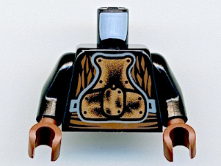 Torso SW Gold Body Armor Pattern (Lando Calrissian - Skiff Guard) / Black Arms / Reddish Brown Hands