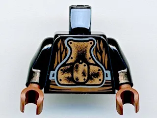 Torso SW Gold Body Armor Pattern (Lando Calrissian - Skiff Guard) / Black Arms / Reddish Brown Hands