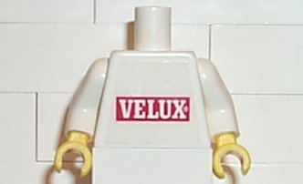 Torso Velux Pattern (Sticker) / White Arms / Yellow Hands