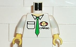 Torso Cargo Logo with Green Tie Pattern / White Arms / Yellow Hands