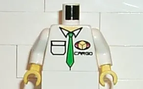 Torso Cargo Logo with Green Tie Pattern / White Arms / Yellow Hands
