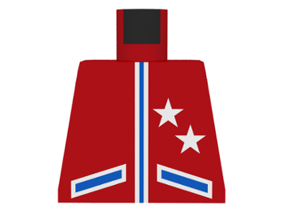 Torso Racing Jacket with 2 White Stars, Pockets and Blue Lines Pattern