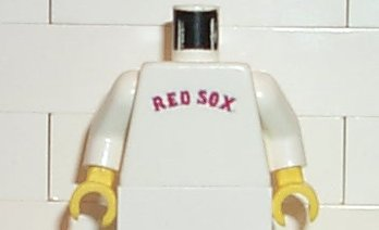 Torso 'RED SOX' Baseball Jersey Pattern / White Arms / Yellow Hands