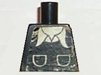 Torso Town Vest with Pockets, White Shirt Collar Pattern (Sticker)