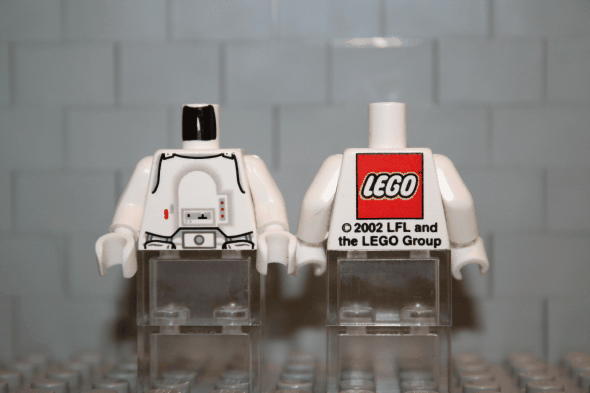 Torso SW Armor Snowtrooper Pattern - LEGO Logo on Back / White Arms / White Hands