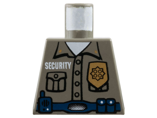 Torso Security Guard, Gold Badge, Dark Blue Belt with Radio Pattern
