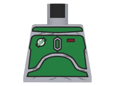 Torso SW Mandalorian Green Armor Panels Pattern