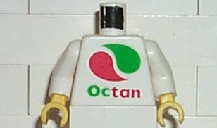 Torso with Octan Logo Colors Reversed Pattern / White Arms / Yellow Hands