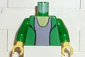 Torso Spider-Man Blazer over Light Violet Top Pattern (Mary Jane 2) / Green Arms / Yellow Hands