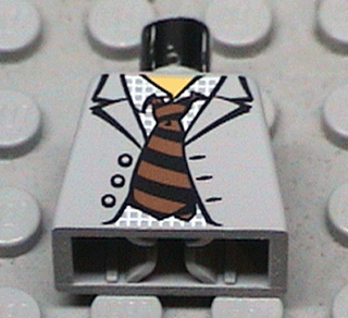 Torso Spider-Man Suit with Checkered Shirt and Striped Tie Pattern