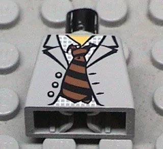Torso Spider-Man Suit with Checkered Shirt and Striped Tie Pattern