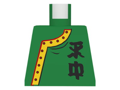 Torso Adventurers Orient Side-Buttoned Shirt with Chinese Characters Pattern