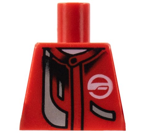 Torso Racers Jacket with White Logo and Silver Stripe Pattern