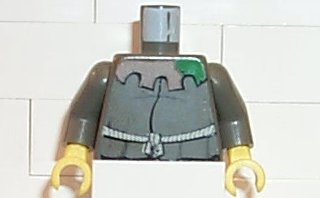 Torso Studios White Rope & Patched Collar Pattern (Hunchback) / Dark Gray Arms / Yellow Hands