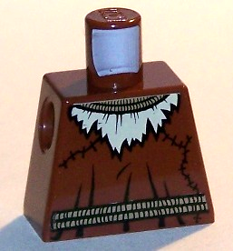 Torso Batman Ripped Neck with Straw and Rope Belt Pattern