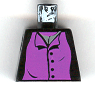 Torso Harry Potter Professor Snape 4 Black Buttons Pattern