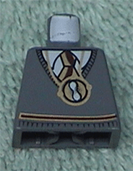 Torso Harry Potter Sweater and Tie Gryffindor Colors with Time Turner Necklace Pattern