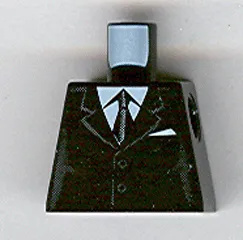 Torso Suit with 2 Buttons, Gray Sides, Gray Centerline and Tie Pattern