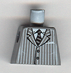 Torso Suit Pinstripe Jacket and Striped Tie Pattern