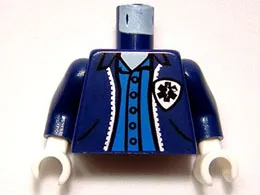 Torso Spider-Man Jacket with EMT Star of Life Logo and Button Down Shirt Pattern / Dark Blue Arms / White Hands