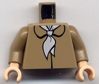 Torso Spider-Man Female Aunt May Blouse Pattern / Dark Tan Arms / Light Nougat Hands