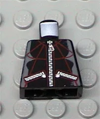 Torso Spider-Man Jacket with Zippered Pockets and Red Web-Like Pattern