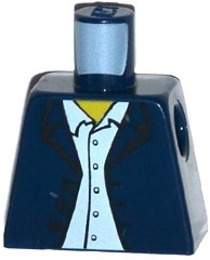 Torso Town Blazer over Light Blue Button Down Shirt Pattern