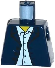 Torso Town Blazer over Light Blue Button Down Shirt Pattern