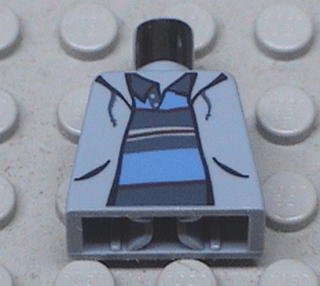 Torso Spider-Man Sweatshirt Jacket over Polo Shirt with Horizontal Stripes Pattern