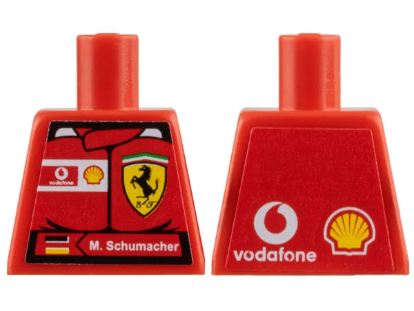 Torso Racers Ferrari Front, Vodafone Back (Stickers) with M. Schumacher Name Pattern