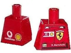 Torso Racers Ferrari front, Vodafone back (Stickers) with R. Barrichello Name Pattern