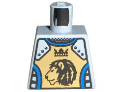 Torso Castle Knights Kingdom II Lion with Crown Pattern