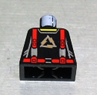 Torso Alpha Team Arctic Logo, Black Shirt and Red Straps Pattern